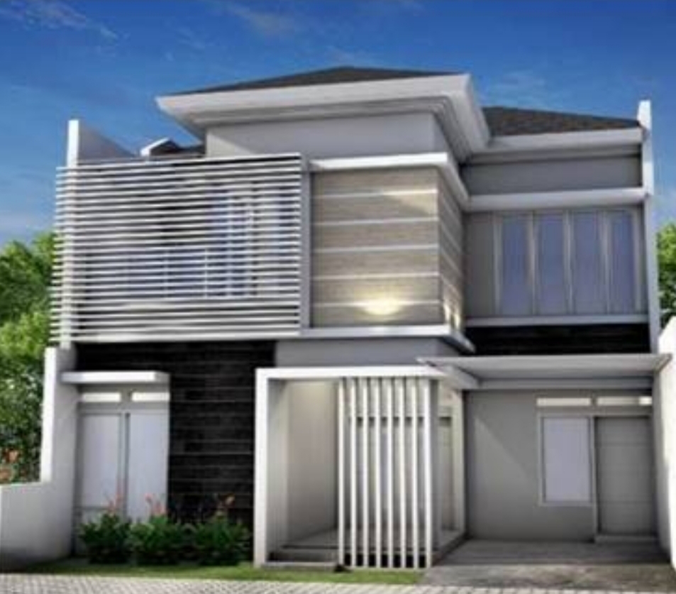 Rumah minimalis 2 lantai tampak depan