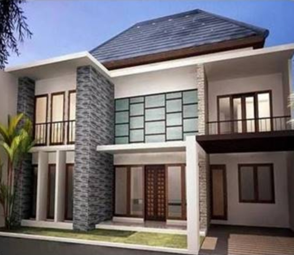 Rumah minimalis 2 lantai tampak depan