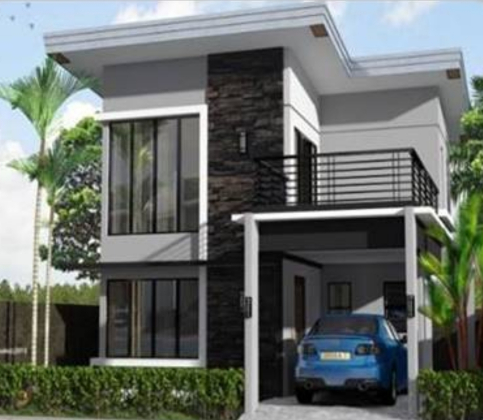 Rumah minimalis 2 lantai tampak depan