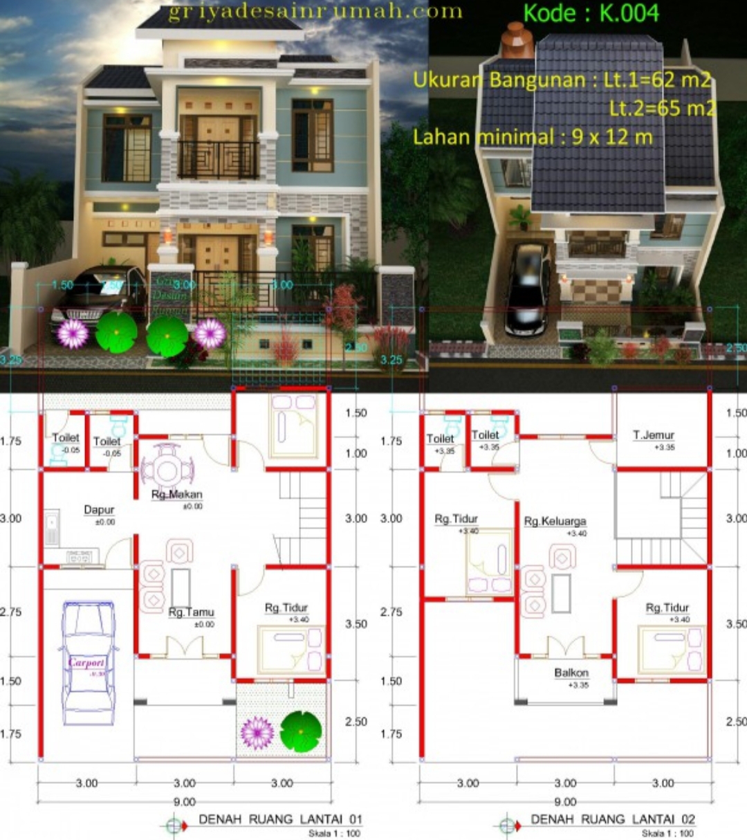 Rumah minimalis 2 lantai mewah